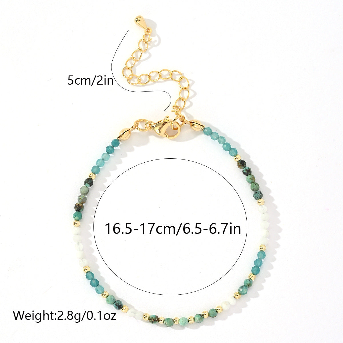 Bohemian Style Natural Stone Beads String Bracelet For Women