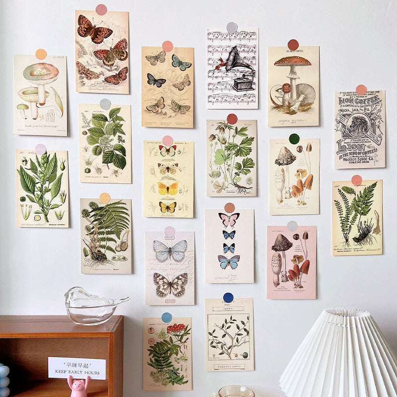 Forest Plant Series Decorative Card Wall Bedroom Postcard Wall Sticker Decoration Decorative Card