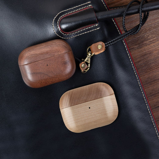 Applicable To  Headphones Case Airpods Protective Case Solid Wood Protective Case