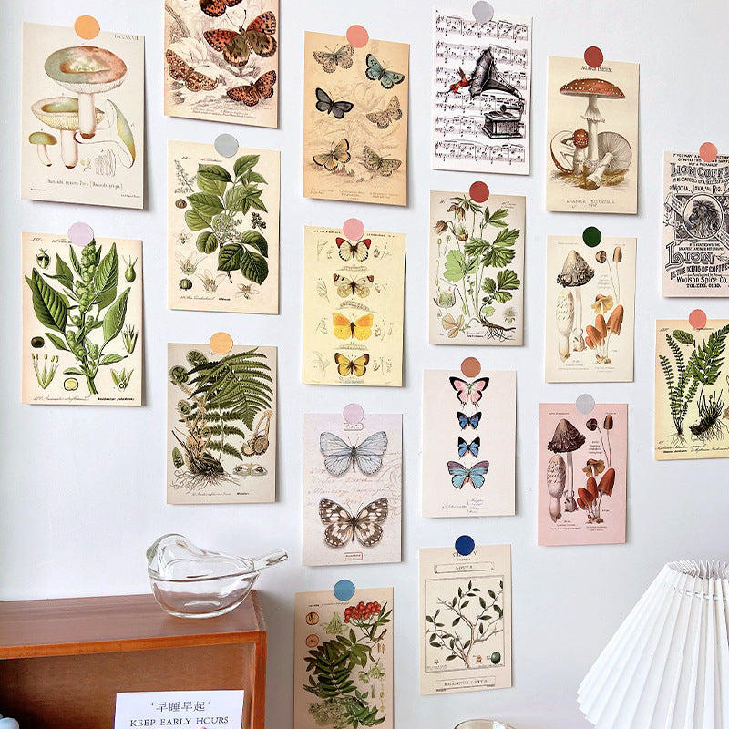 Forest Plant Series Decorative Card Wall Bedroom Postcard Wall Sticker Decoration Decorative Card