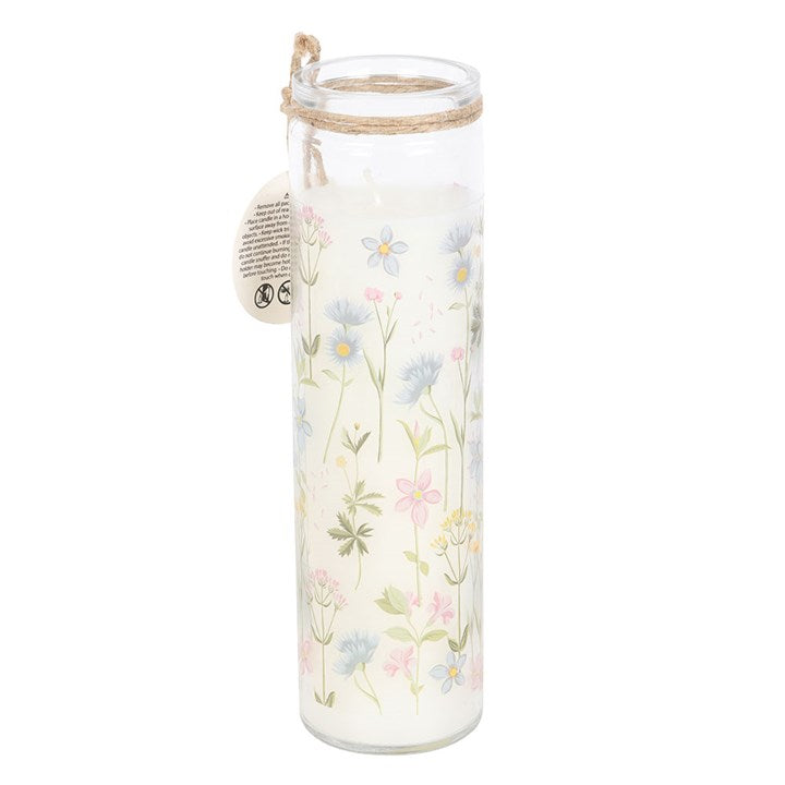 Floral Print Wildflower Tube Candle