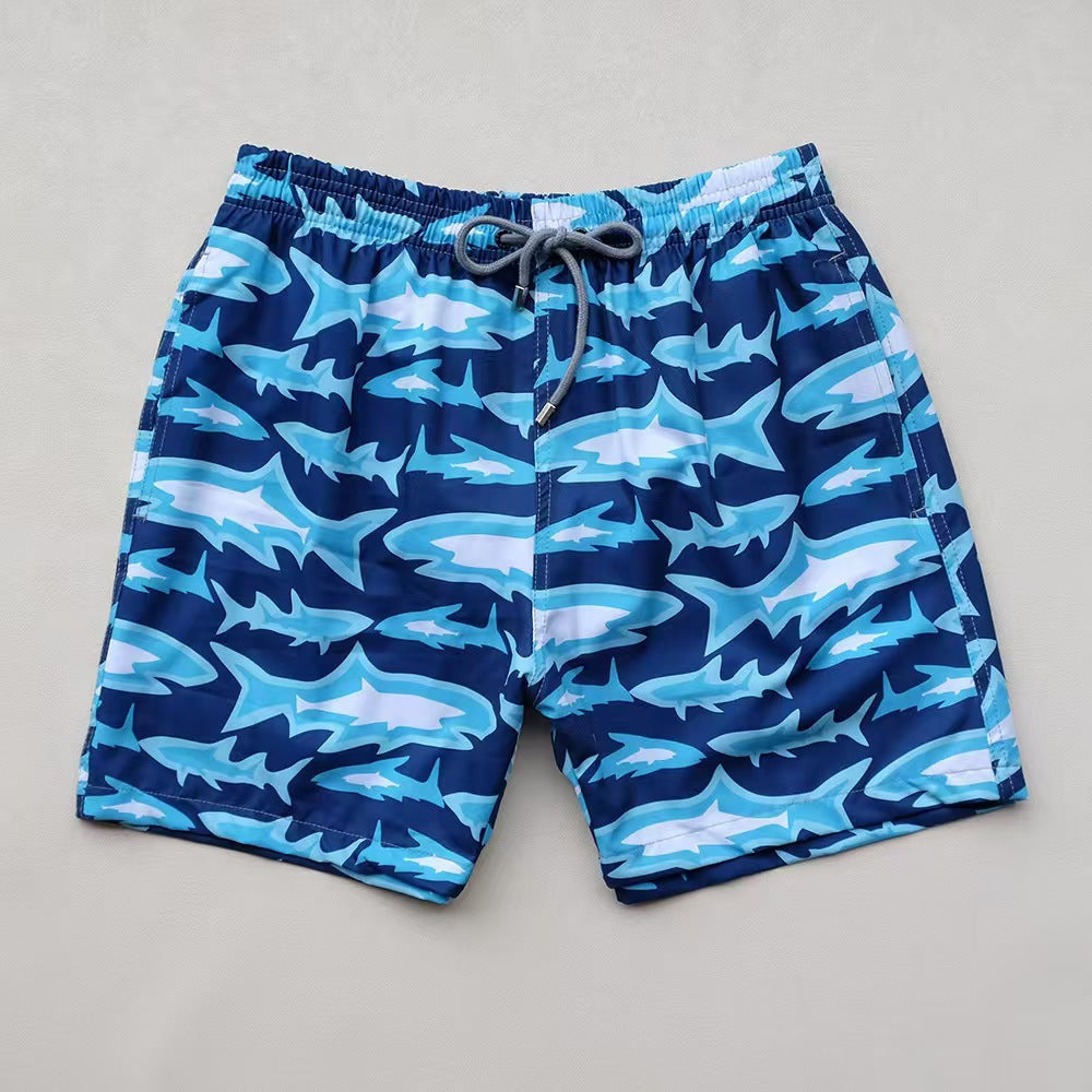 Summer Turtle Beach Men's Printed Casual Loose Shorts