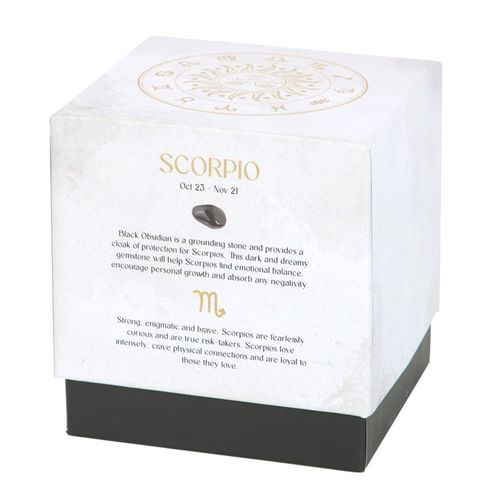 Scorpio Black Oudh Gemstone Zodiac Candle