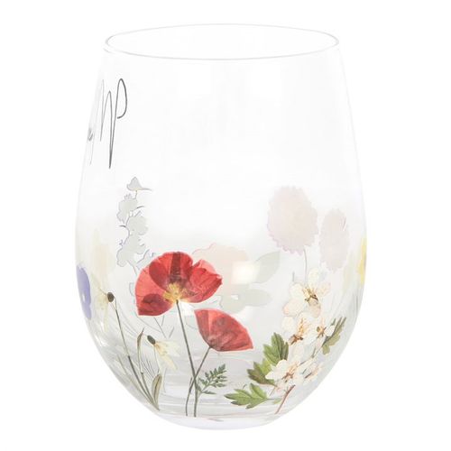 Mum Wildflower Stemless Glass