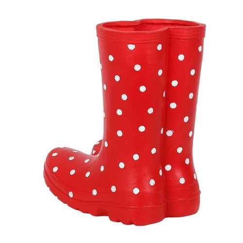 Red Welly Boot Planter